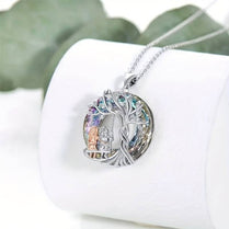 Sisters Friends on the Swing Hanging Pendant Necklace With Tree Of Life