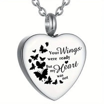 Butterfly Wings Cremation Urn Necklace Pendant Ashes Memorial Locket Keepsake