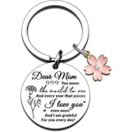 Mum Mothers Day You Mean The World To Me Keychain I Love You Keyring