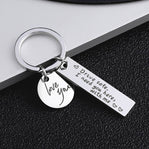 Drive Safe I Need You Here With Me Keyring Heart Charm Keychain New Driver