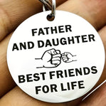Father And Daughter Best Friends For Life Keychain Keyring Gift